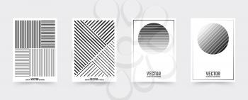 Brochure cover template set. Geometric background design covers for magazine, printing products, flyer, presentation, brochures or booklet. Vector illustration.