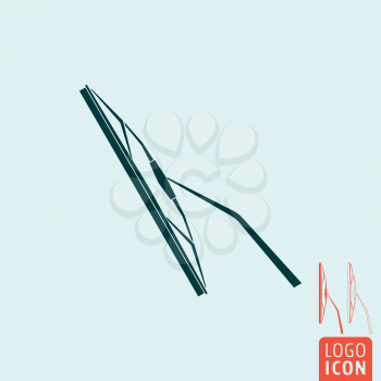 Windscreen wiper icon. Windshield car wipers symbol. Vector illustration.
