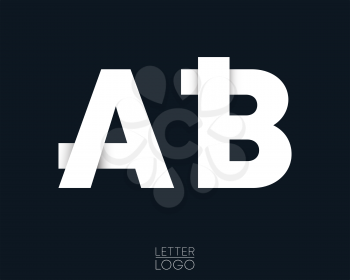 Letter A and B template logo design. Vector illustration.