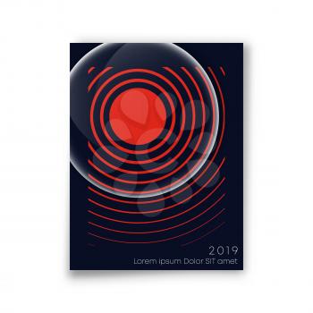 Cover minimal design. Abstract circle line background for the banner, flyer, poster, brochure or other printing products. Vector illustration.