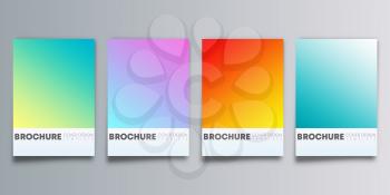 Colorful gradient backgrounds set for flyer, poster, brochure cover, typography or other printing products. Vector illustration.
