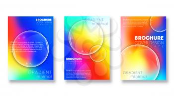Gradient cover templates with transparent lens design for flyer, poster, brochure, typography or other printing products. Vector illustration.