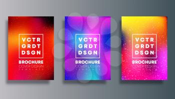 Set of colorful gradient cover for flyer, poster, brochure, typography and other printing products. Vector illustration.