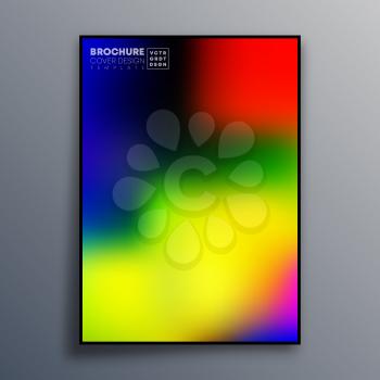 Abstract poster design with colorful gradient texture for wallpaper, flyer, poster, brochure cover, typography or other printing products. Vector illustration.