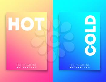 Hot and cold soft gradient texture background for a flyer, poster, brochure cover, typography or other printing products. Vector illustration.