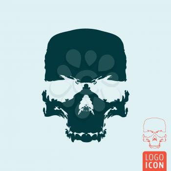 Skull icon. Grunge skull symbol. Vector illustration