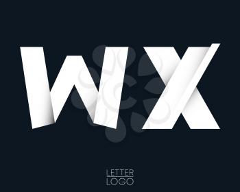 Letter W and X template logo design. Vector illustration.