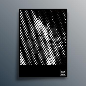 Halftone pattern design for flyer, poster, brochure cover, background, wallpaper, typography, or other printing products. Vector illustration.