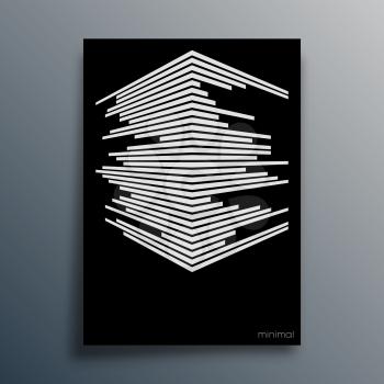 Abstract geometric typography with perspective lines design for poster, flyer, brochure cover, or other printing products. Vector illustration.