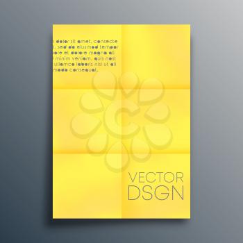 Yellow paper design for flyer, poster, brochure cover, background, wallpaper, typography, or other printing products. Vector illustration.