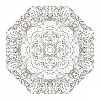 Mandala pattern. coloring. Round ornament for your creativity