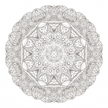 Mandala pattern. Round ornament for your creativity