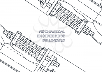 Mechanical engineering drawings. Background for inscription. Corporate Identity. Cover