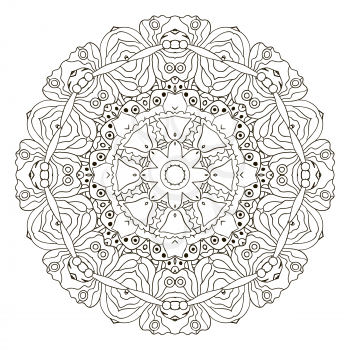 Oriental ornament relaxing. Mandala. Doodle Round Coloring figure