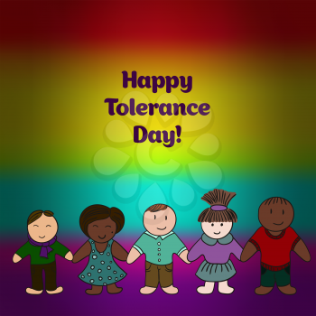 International Day for Tolerance. Bright picture. Picture for your design. Card, cover, banner