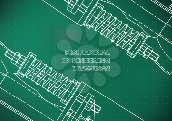 Mechanical engineering drawings. Background for inscription. Corporate Identity. Cover. Light green. Points