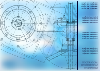 Mechanical engineering drawings. Vector engineering drawing