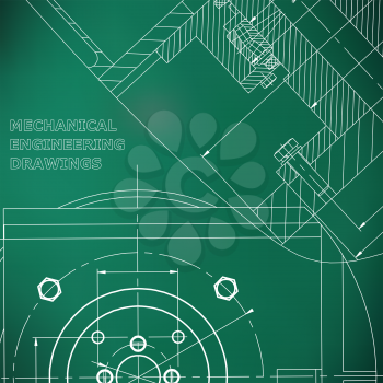 Mechanics. Technical design. Cover, flyer, banner. Corporate Identity. Light green background