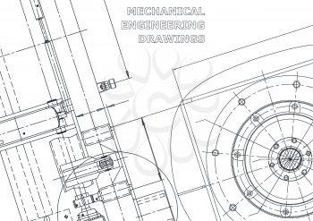 Cover. Vector engineering drawings. Mechanical instrument making. Technical abstract backgrounds