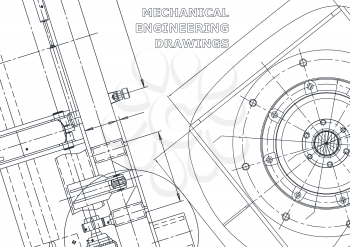Cover. Vector engineering drawings. Mechanical instrument making. Technical abstract backgrounds. Technical