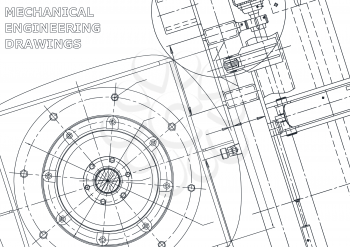 Cover. Vector engineering illustration. Blueprint, flyer, banner