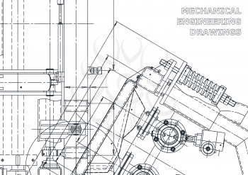 Mechanical instrument making. Technical abstract backgrounds. Technical illustration. Blueprint, cover, banner. Vector