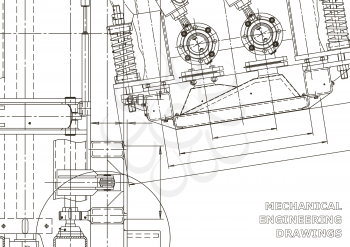 Mechanical instrument making. Technical illustration Blueprint
