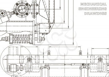 Mechanical instrument making. Technical illustration Vector