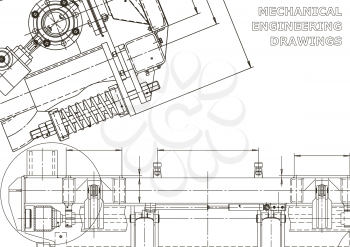 Mechanical instrument making. Technical illustration. Vector drawing