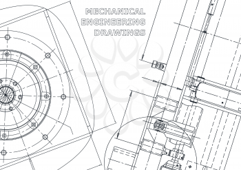 Blueprint, Sketch. Vector engineering illustration. Cover