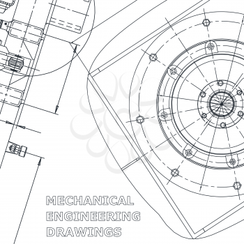 Blueprint, Sketch. Vector engineering illustration. Cover, flyer, banner, Corporate Identity