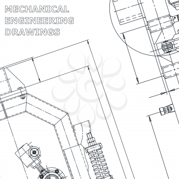 Blueprint, Sketch. Vector illustration. Cover, flyer. Corporate Identity
