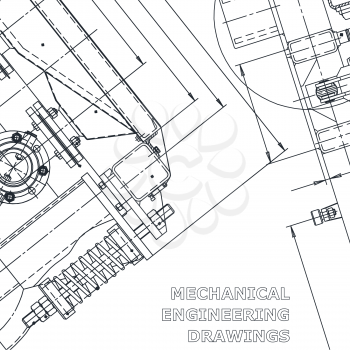 Blueprint. Vector engineering illustration. Technical illustrations, back grounds. Scheme, plan, outline. Corporate Identity