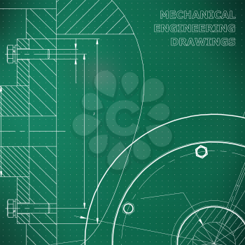 Light green background. Points. Technical illustration. Mechanical engineering. Technical design. Instrument making. Cover, banner, flyer, background. Corporate Identity