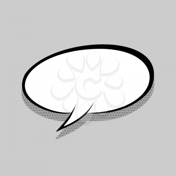 Comics speech bubble for text pop art design. White empty dialog cloud for text message, tag, advertise. Comics sketch explosion elements comic book text style. Wow effect vector cartoon illustration