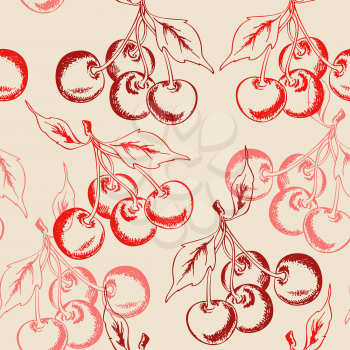 vector cherry seamless pattern
