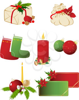 set of vector Christmas icons