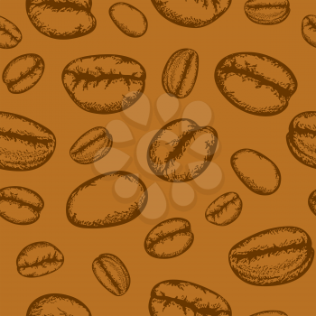 vector hand drawn coffee seamless pattern