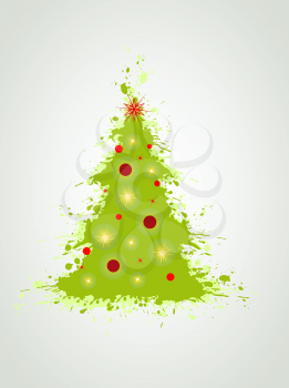 Abstract vector  background with Christmas tree