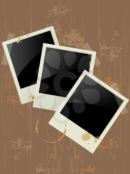vector photo frame on a grunge background
