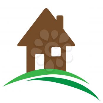 Real estate vector icon on a white background. House building concept
