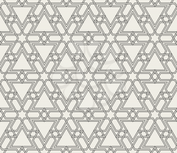 Traditional arabian geometrical seamless pattern.  Oriental ornamental background. Vector illustration.