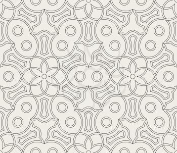 Decorative geometrical seamless pattern.  Oriental ornamental background. Vector illustration.
