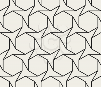 Decorative oriental geometrical seamless pattern.  Vector ornamental background. 