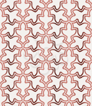 Decorative pink abstract geometrical seamless pattern.  Traditional oriental ornamental background. Vector illustration.