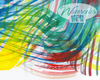 Abstract colorful watercolor vector background