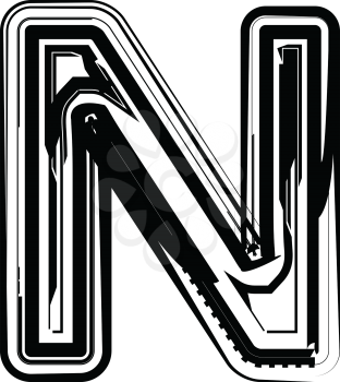 Abstract Letter N