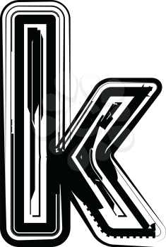 Abstract Letter k