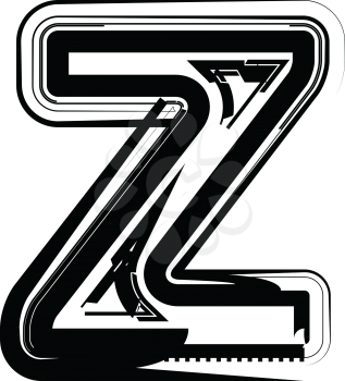 Abstract Letter z