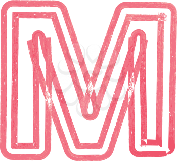 Capital letter M vector illustration